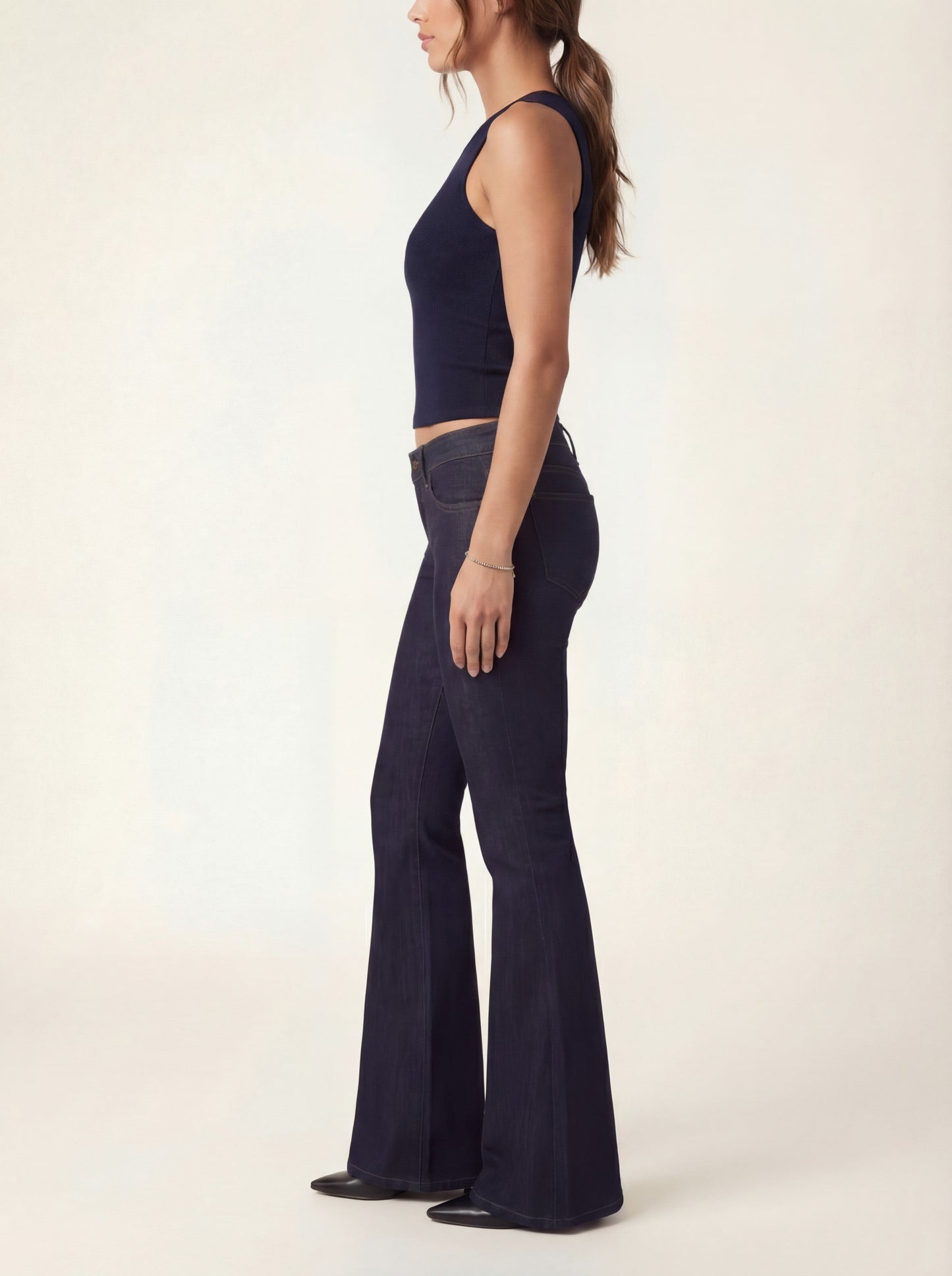 Vaqueros Amara Flare Denim - Azul marino oscuro