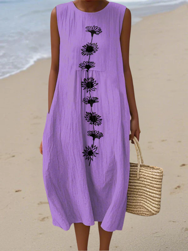 Vestido Midi Violet Bloom - Emma