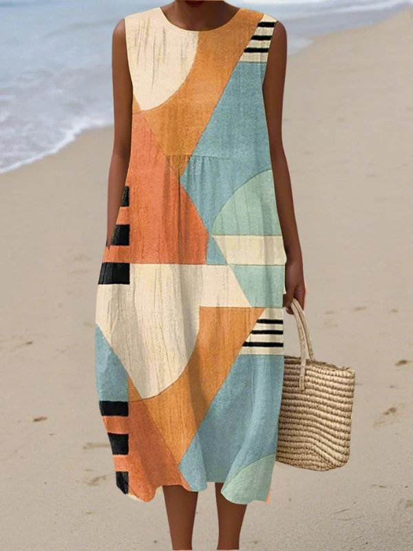 Vestido Midi Geométrico - Iris