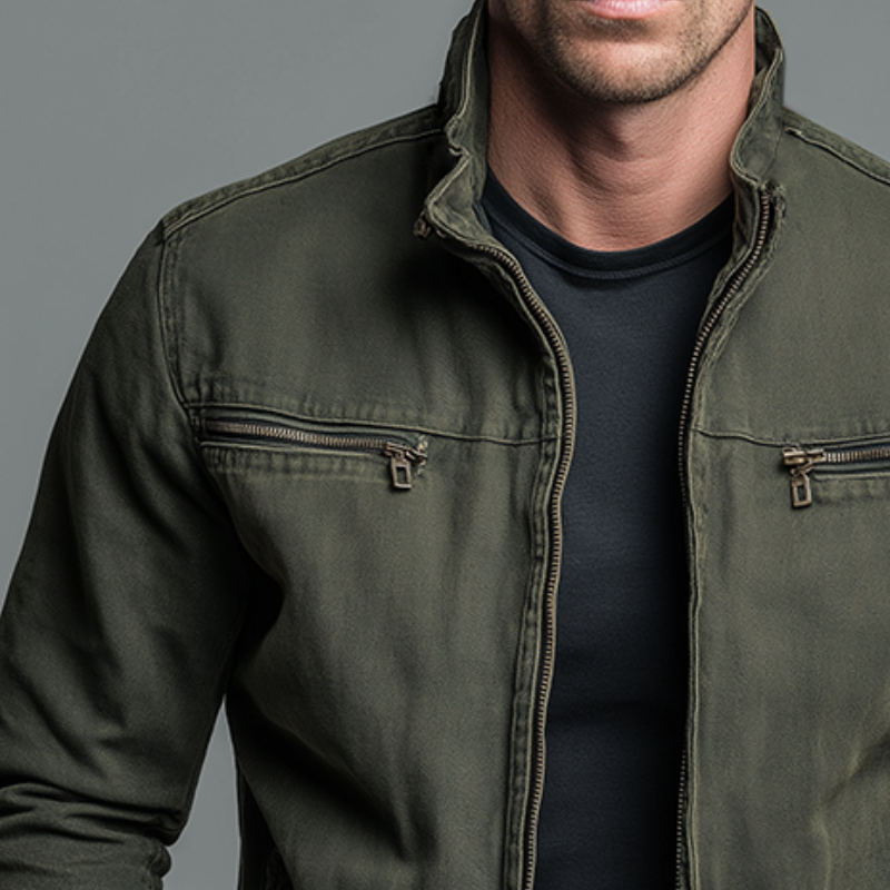 Chaqueta Vintage de Algodón con Cremallera - Carlos