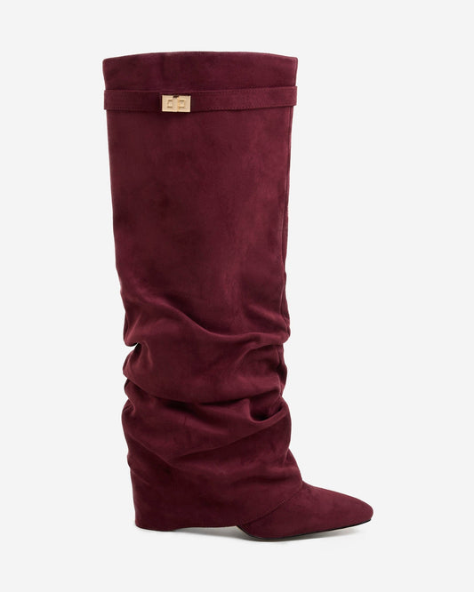 Botas altas de ante Lavista Slouchy - Burdeos