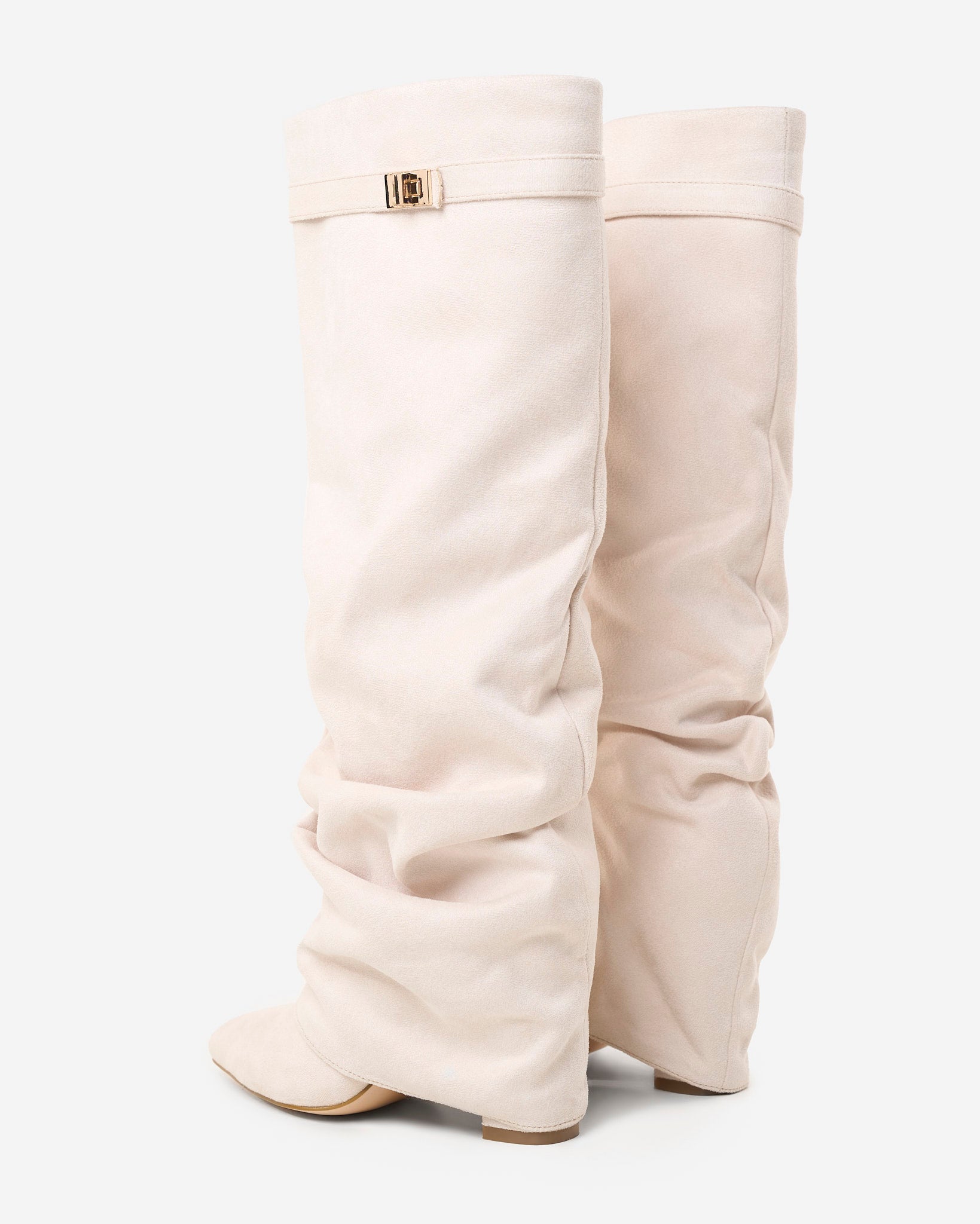 Botas altas de ante Lavista Slouchy - Crema