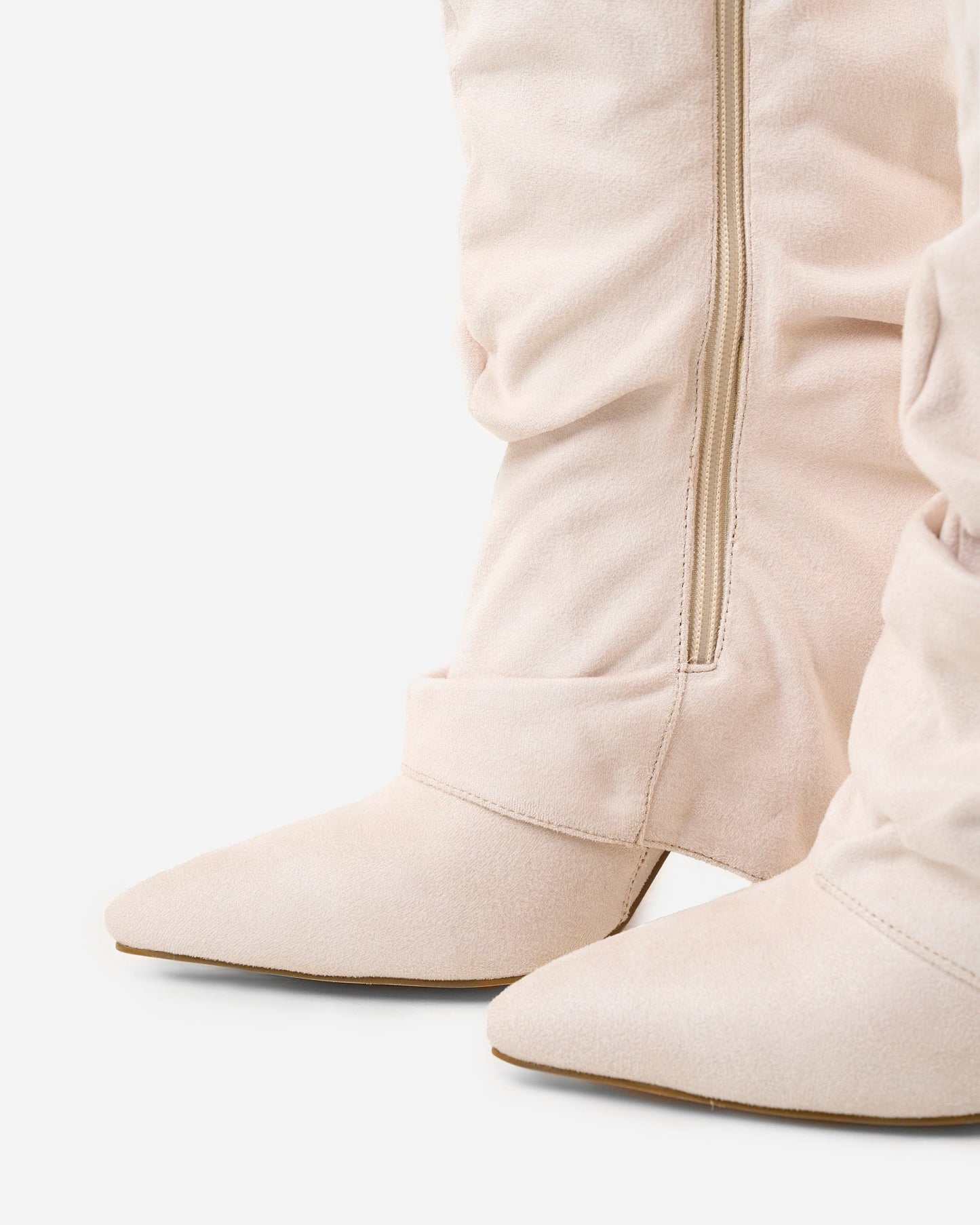 Botas altas de ante Lavista Slouchy - Crema