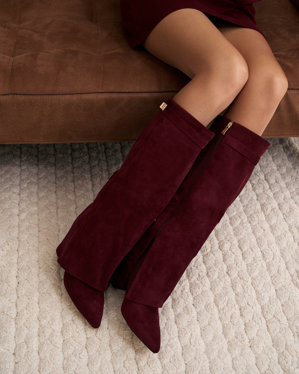Botas altas de ante Lavista - Burdeos