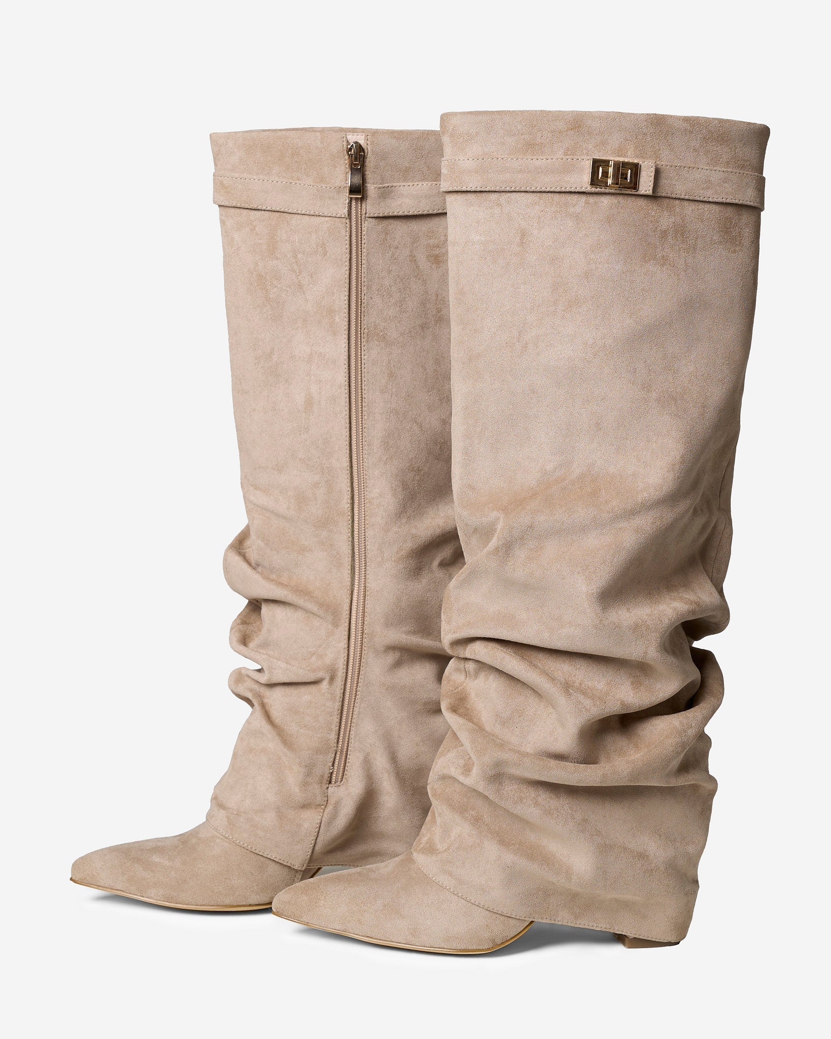 Botas altas de ante Lavista Slouchy - Beige