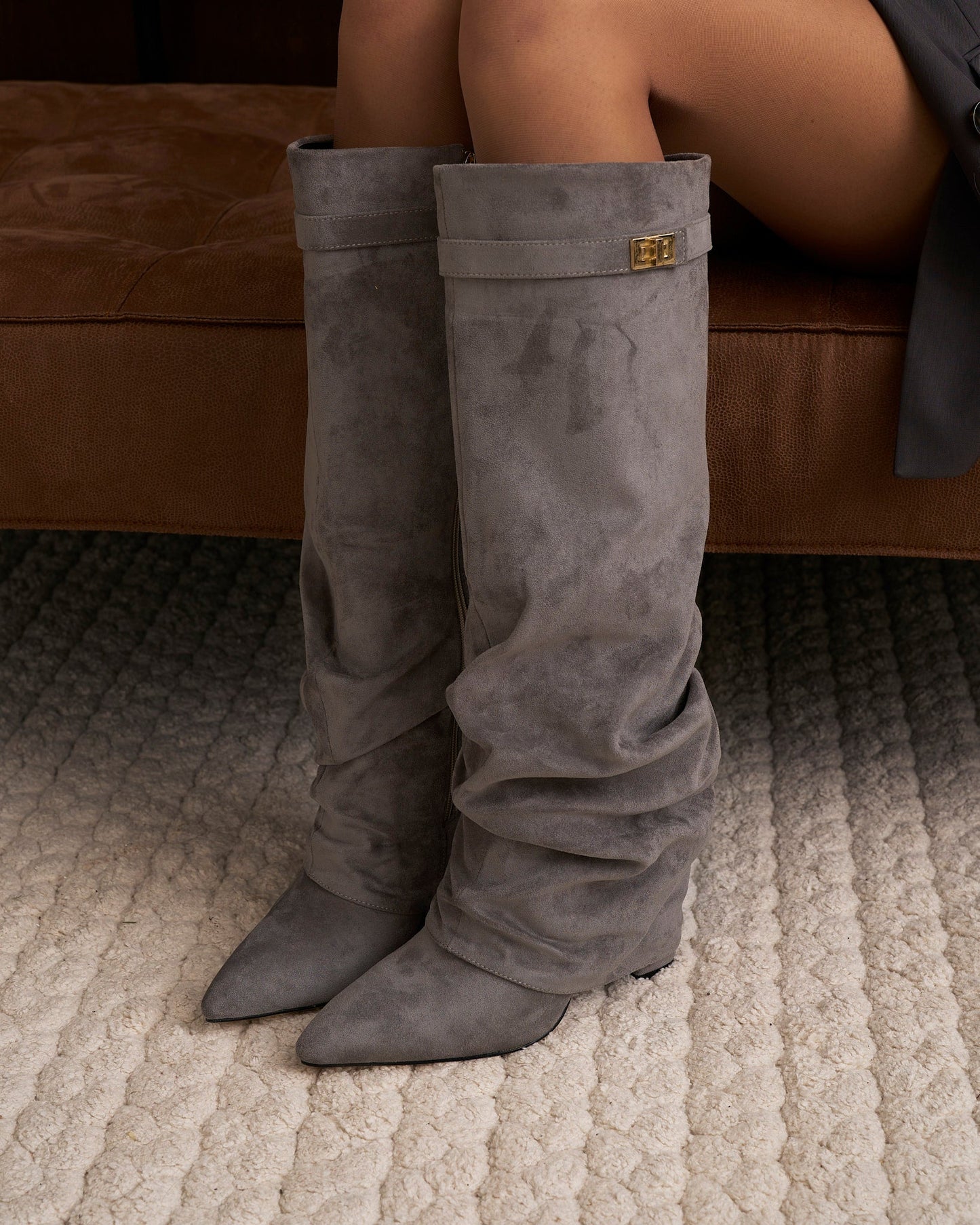 Botas altas de ante Lavista Slouchy - Gris