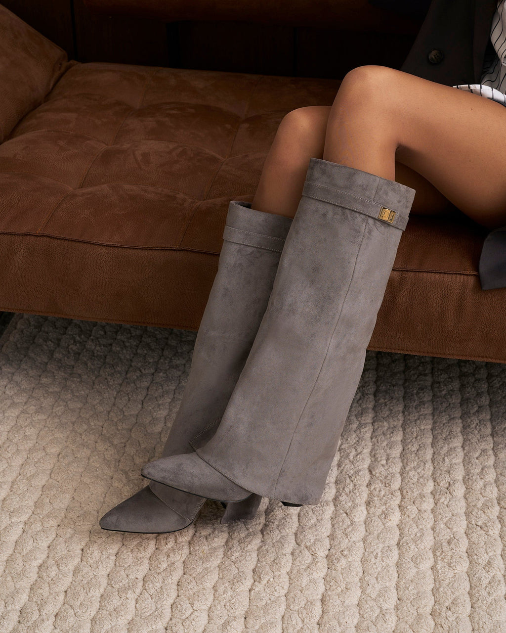 Botas altas de ante Lavista - Gris
