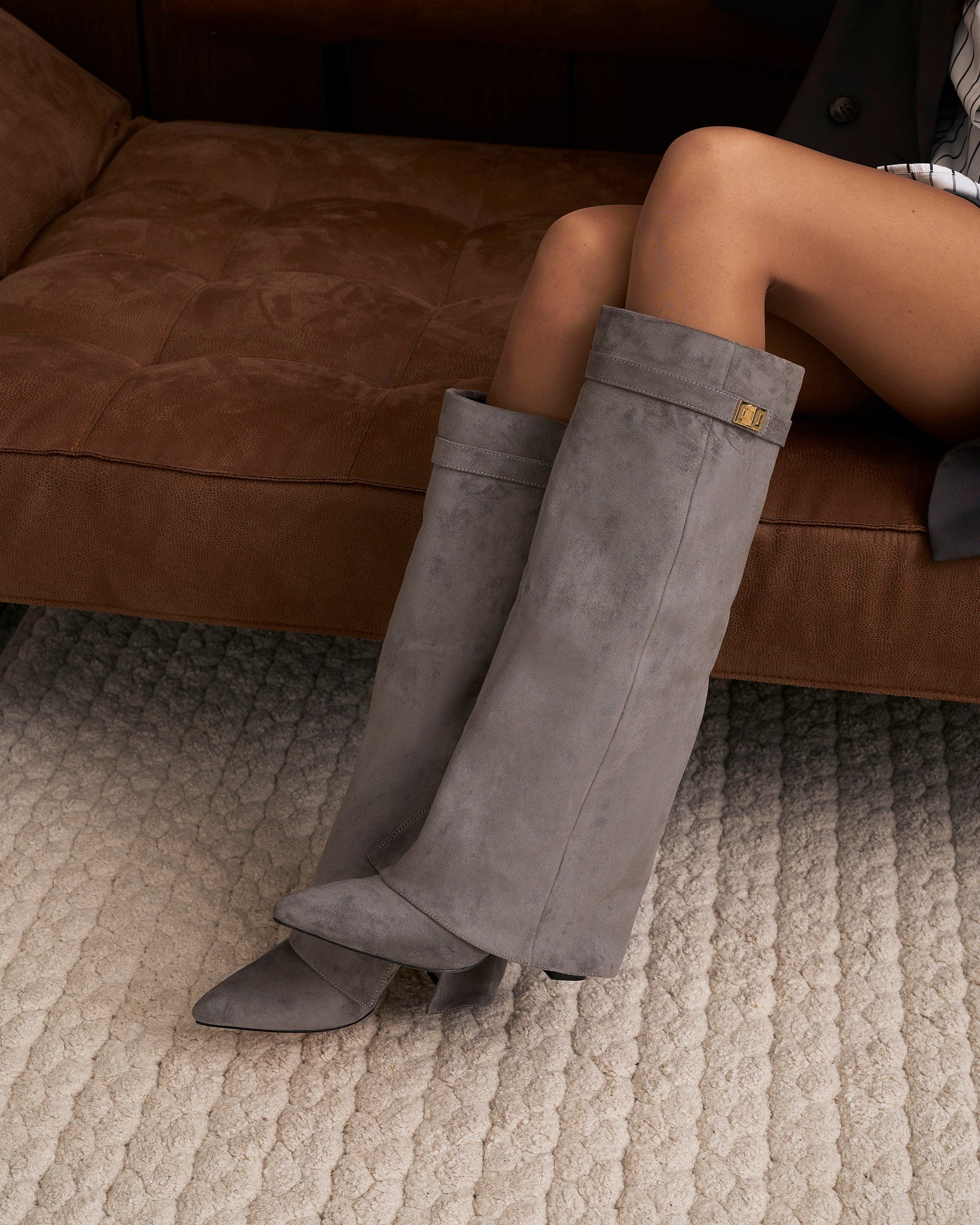 Botas altas de ante Lavista - Gris
