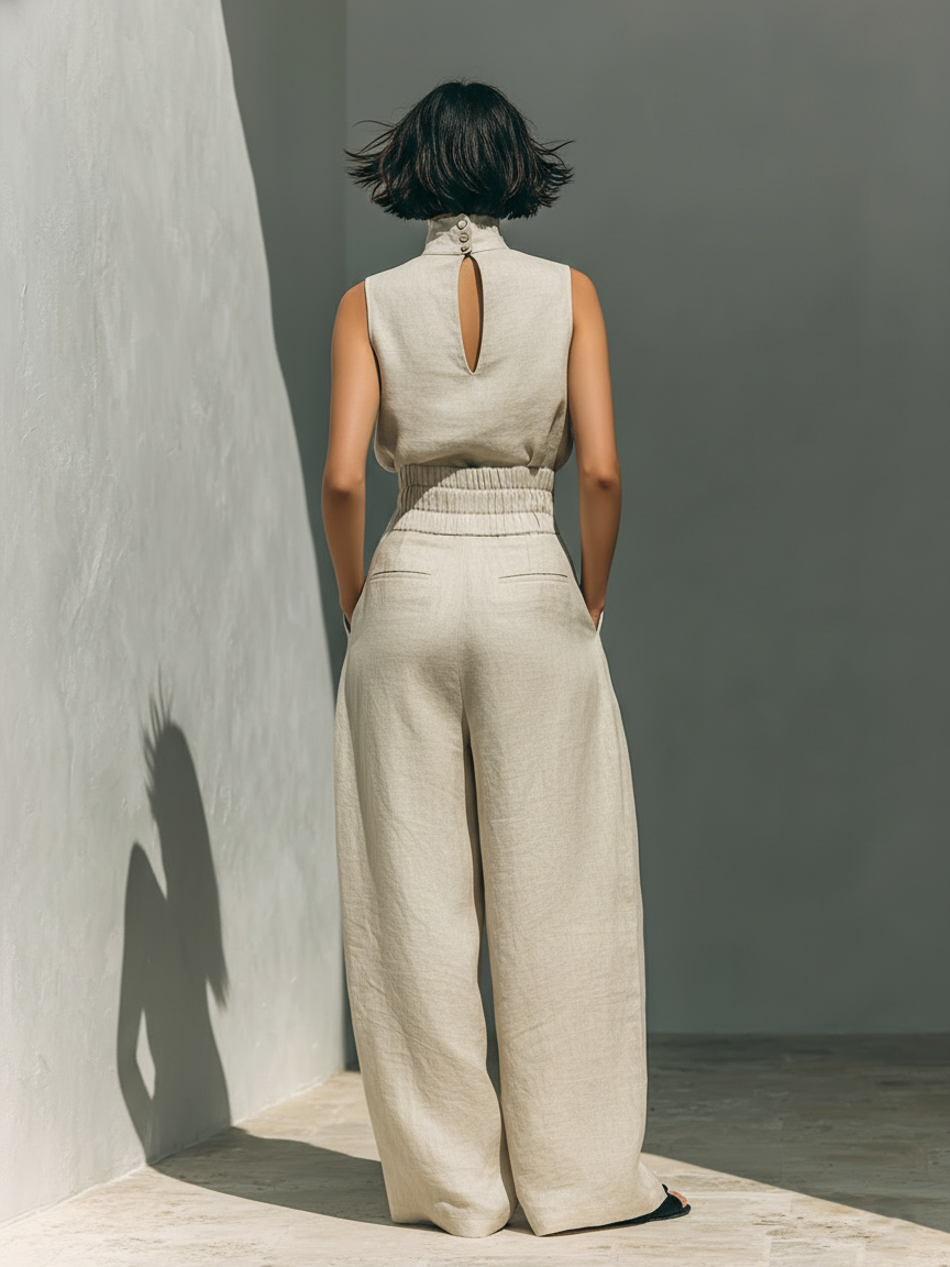 Conjunto Minimalista de Algodón y Lino - Maria