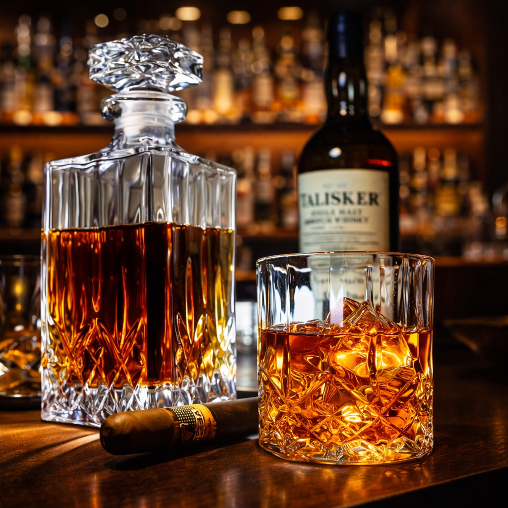 Botellas de whisky - Juego de botellas y vasos