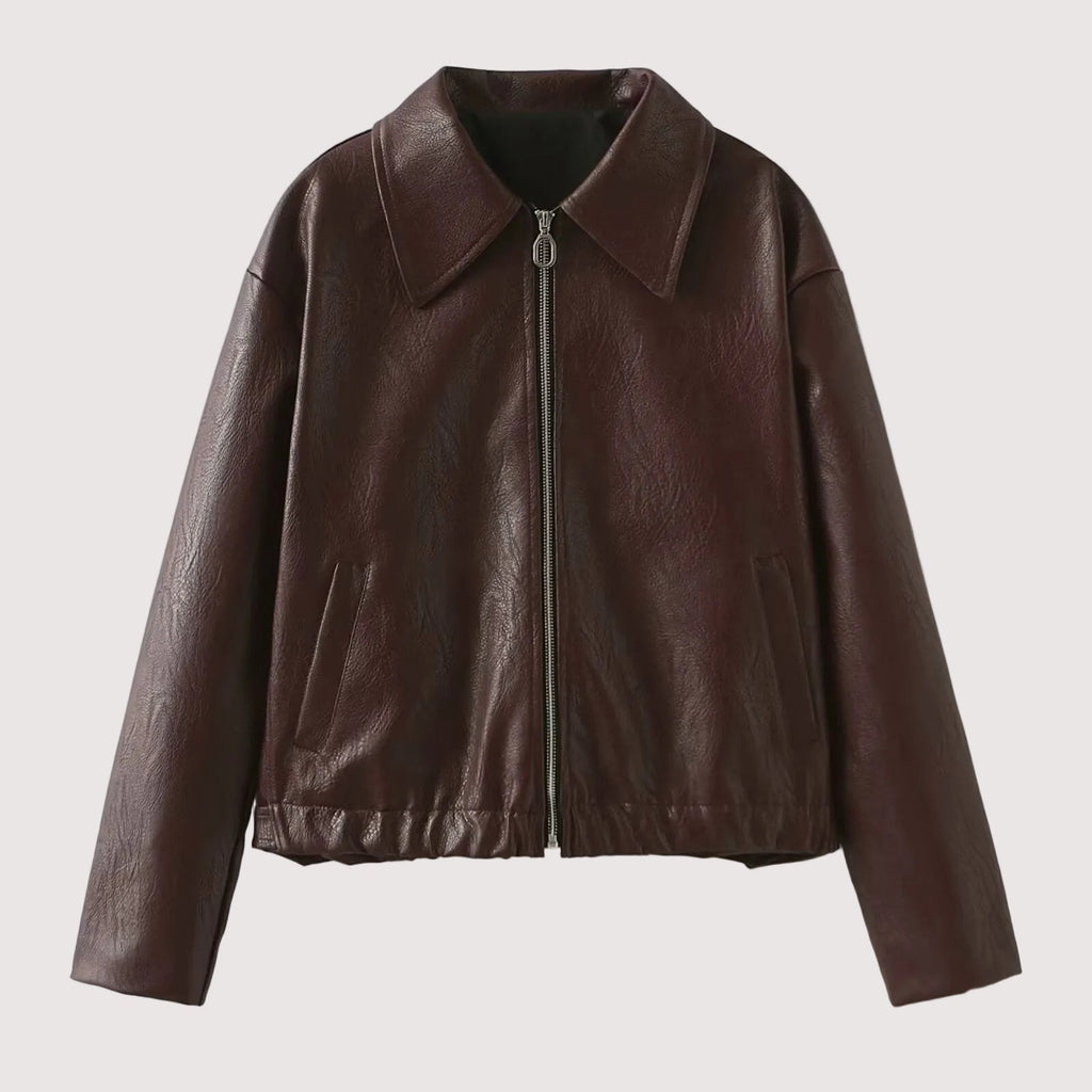 Chaqueta Vintage de Ecopiel Rubina –  Rubí