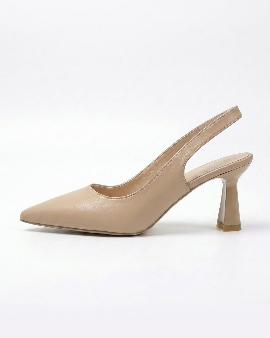 Tacones destalonados elegantes de punta fina - Elena