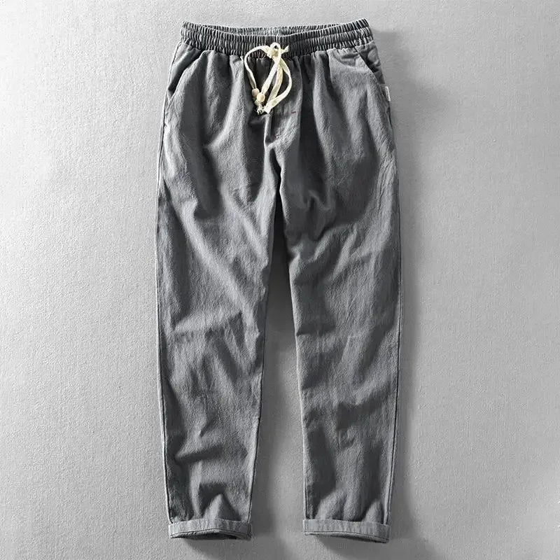 Pantalones Daniel de algodón y lino