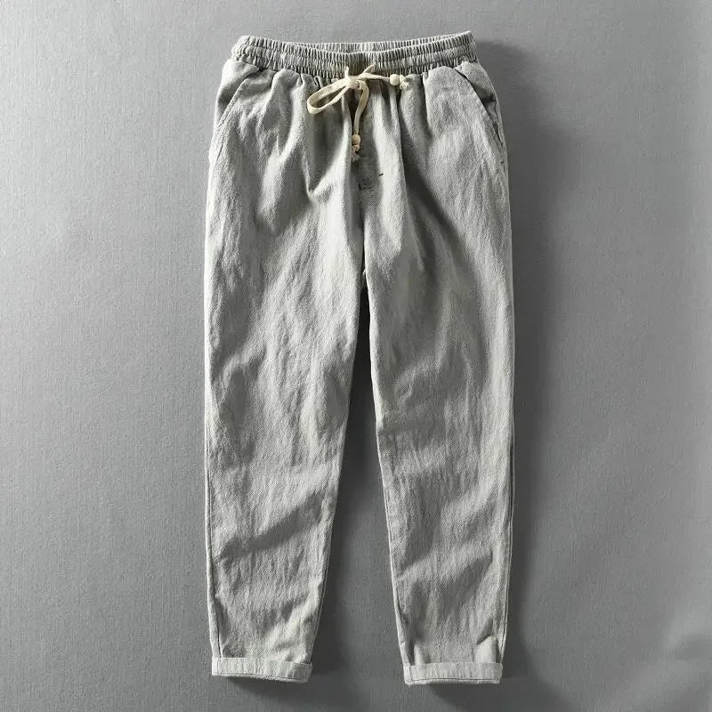 Pantalones Daniel de algodón y lino