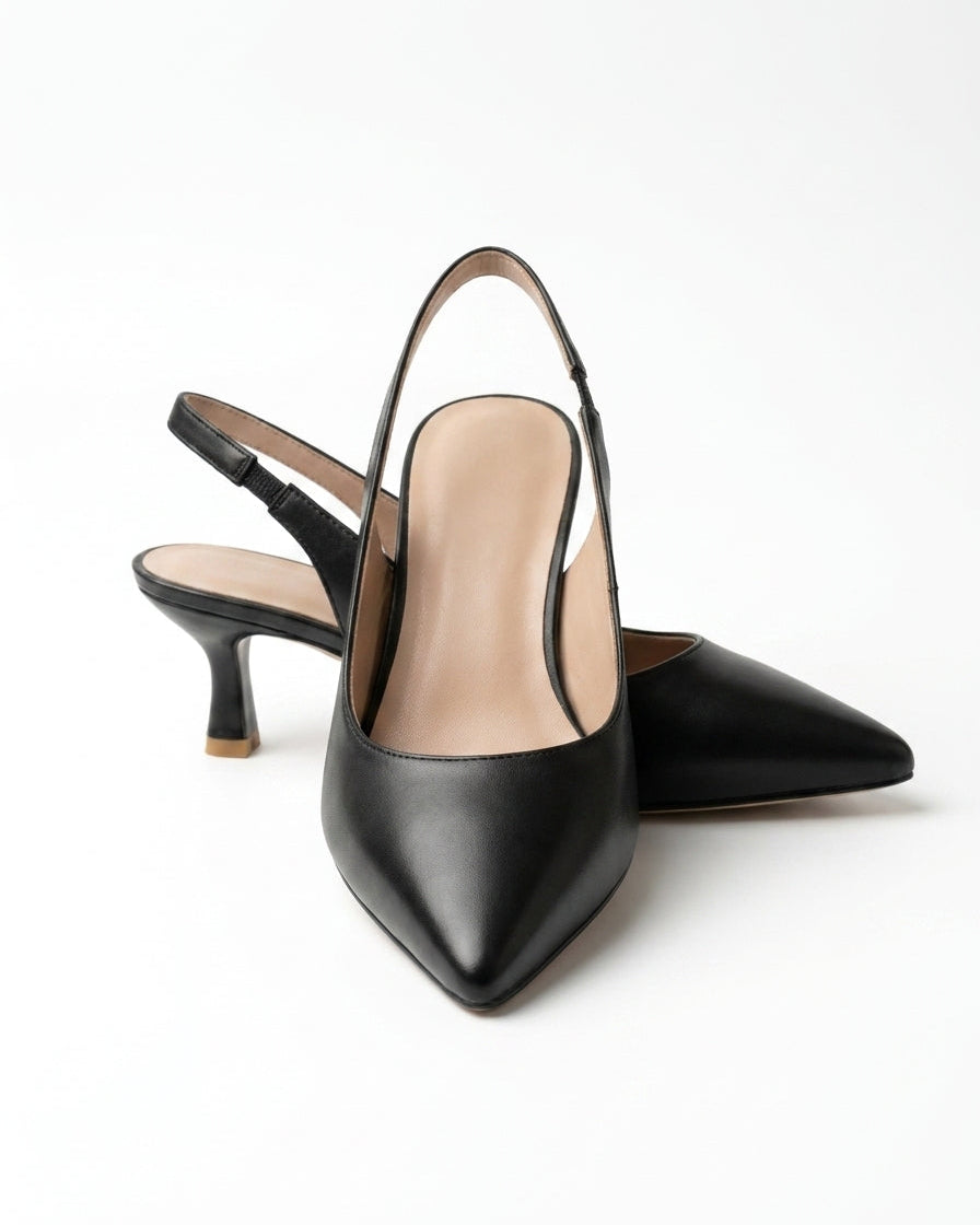 Tacones destalonados elegantes de punta fina - Elena