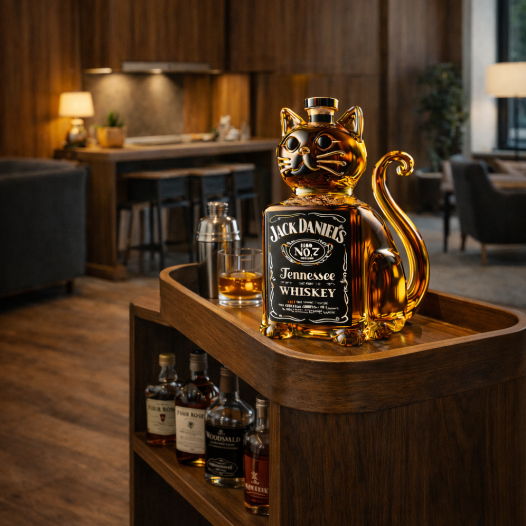 Botellas de whisky - Edición Gatuna