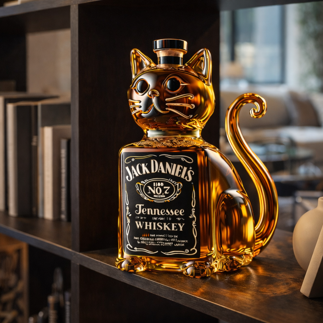 Botellas de whisky - Edición Gatuna