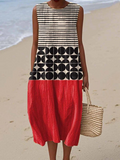 Vestido Midi Colorblock - Jane