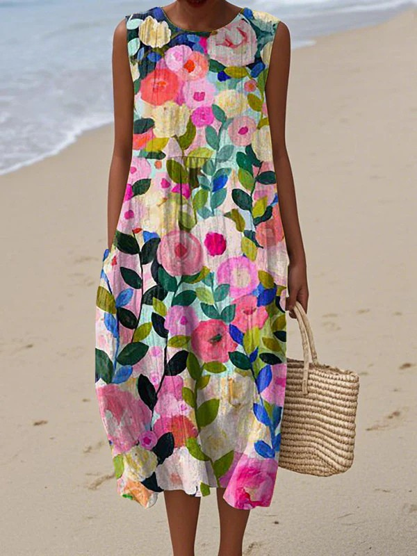 Vestido Midi Floral - Ava