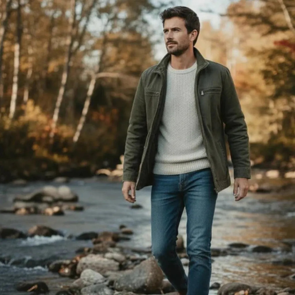 Chaqueta Vintage de Algodón con Cremallera - Carlos