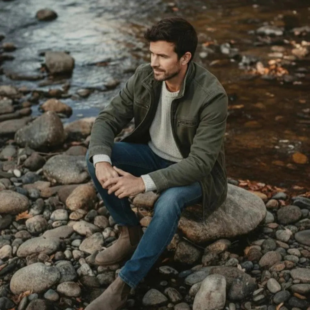 Chaqueta Vintage de Algodón con Cremallera - Carlos