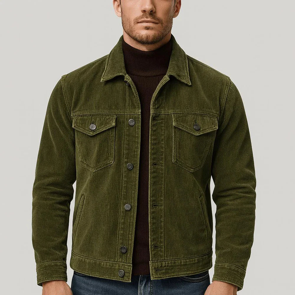 Chaqueta de Denim Acanalado