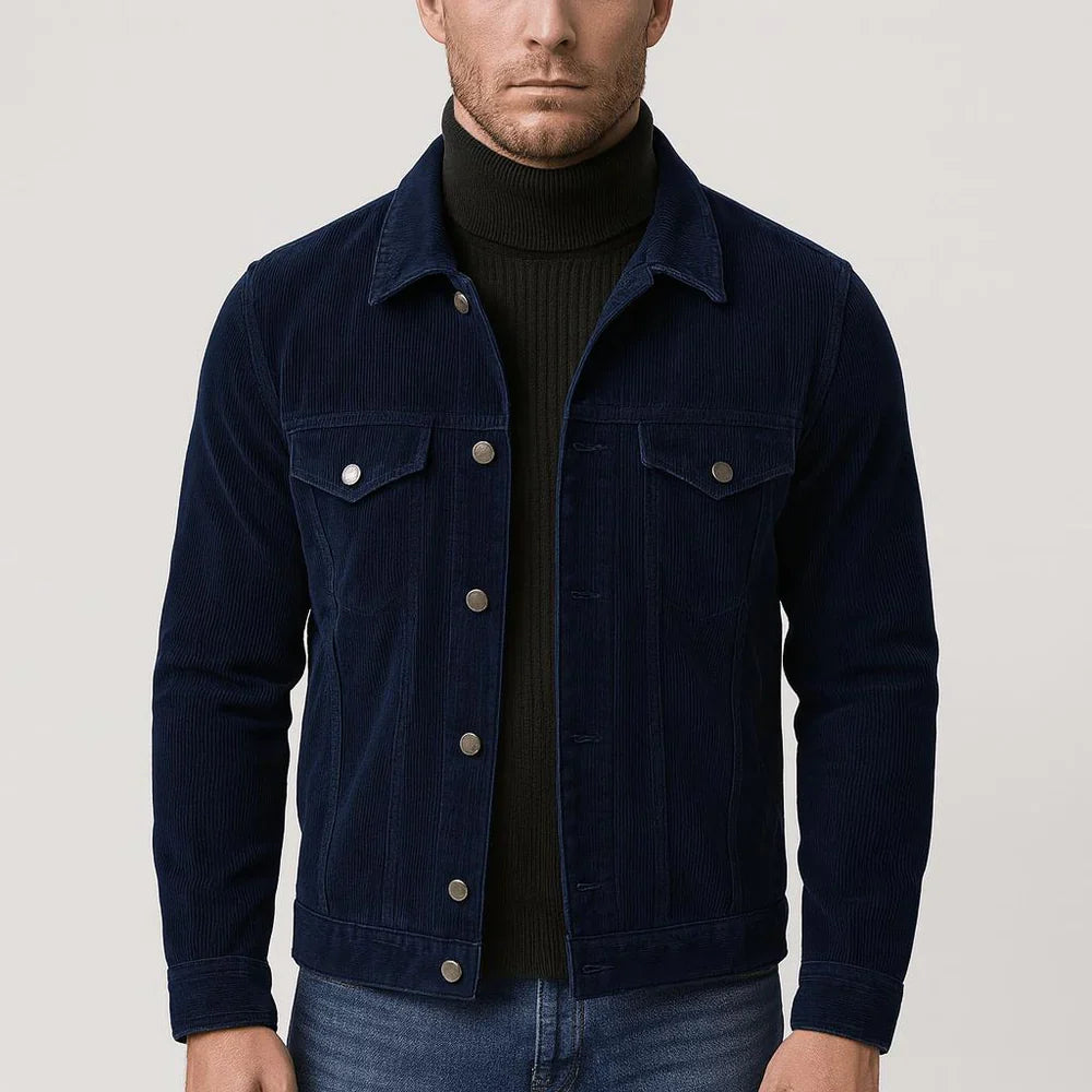 Chaqueta de Denim Acanalado