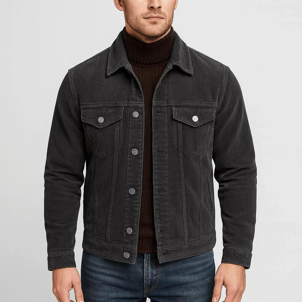 Chaqueta de Denim Acanalado