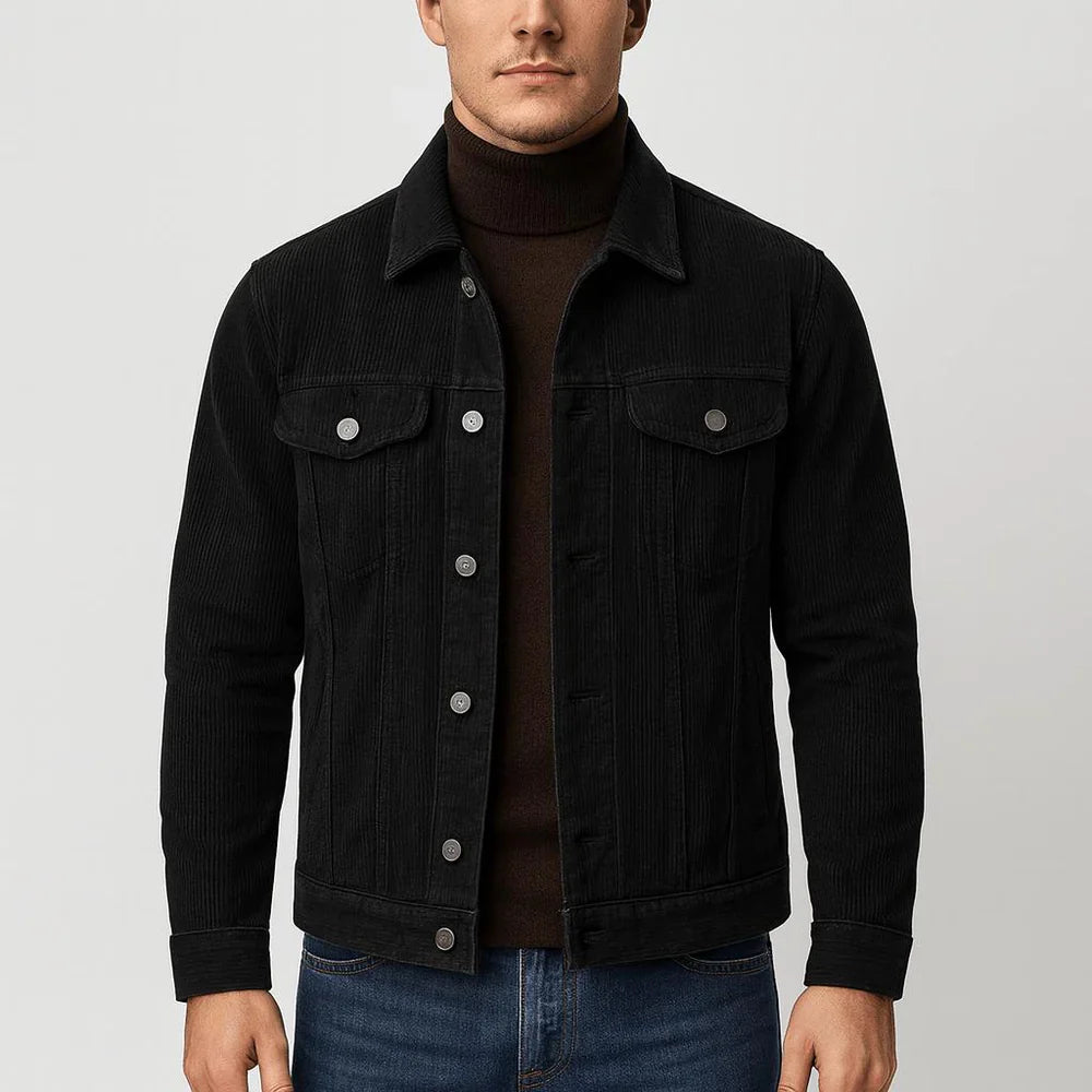 Chaqueta de Denim Acanalado