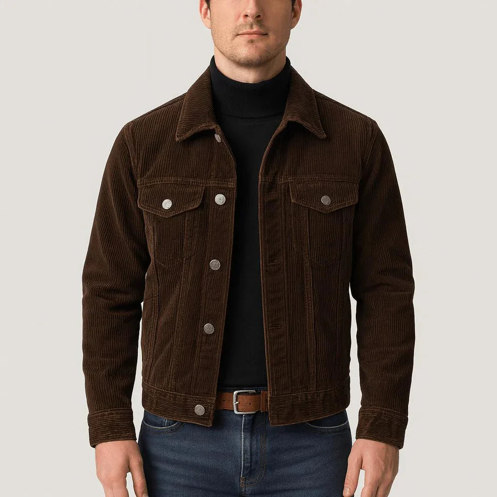 Chaqueta de Denim Acanalado