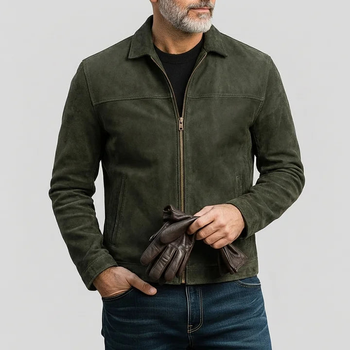 Chaqueta de Ante con Cremallera