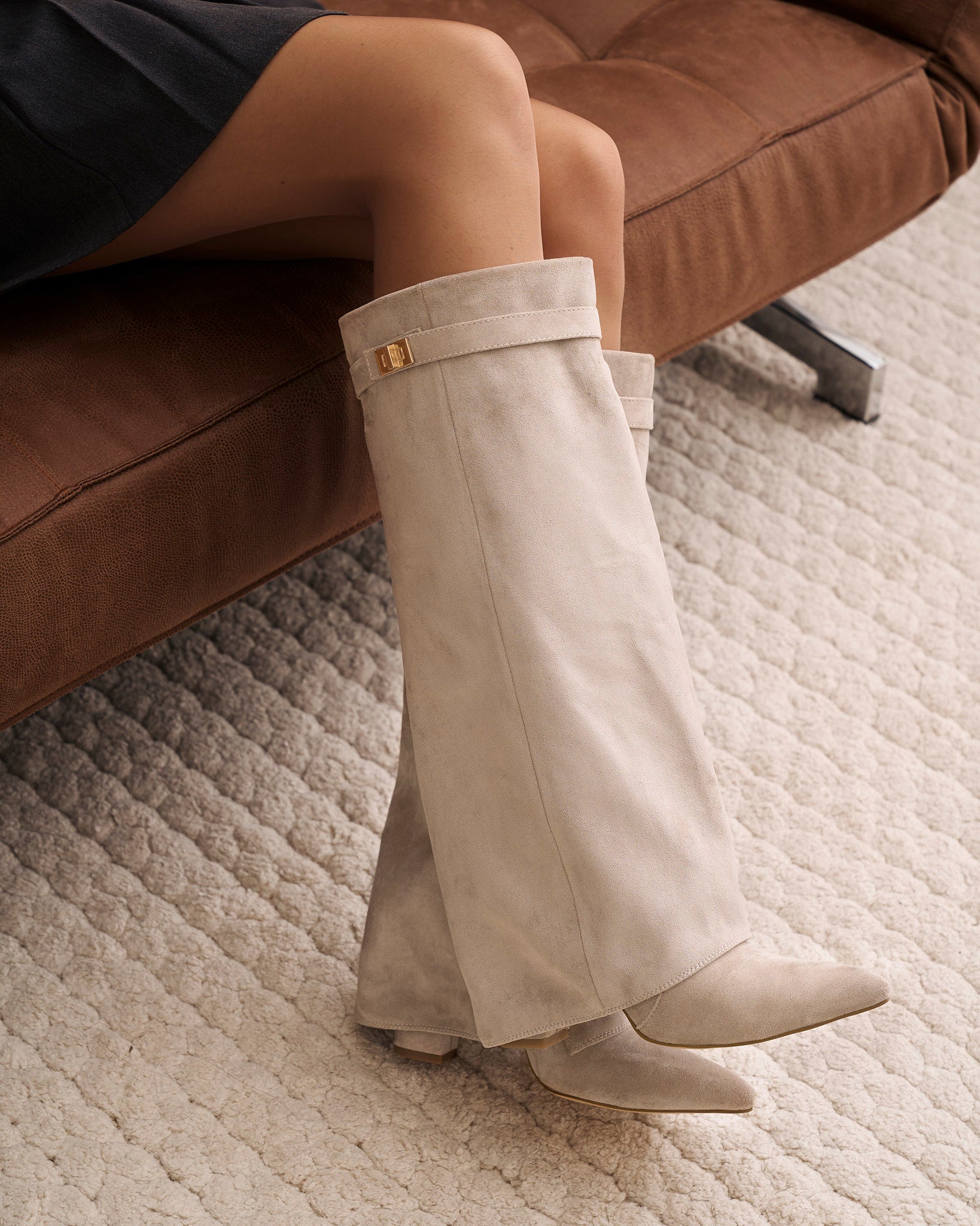 Botas altas de ante Lavista - Gris topo