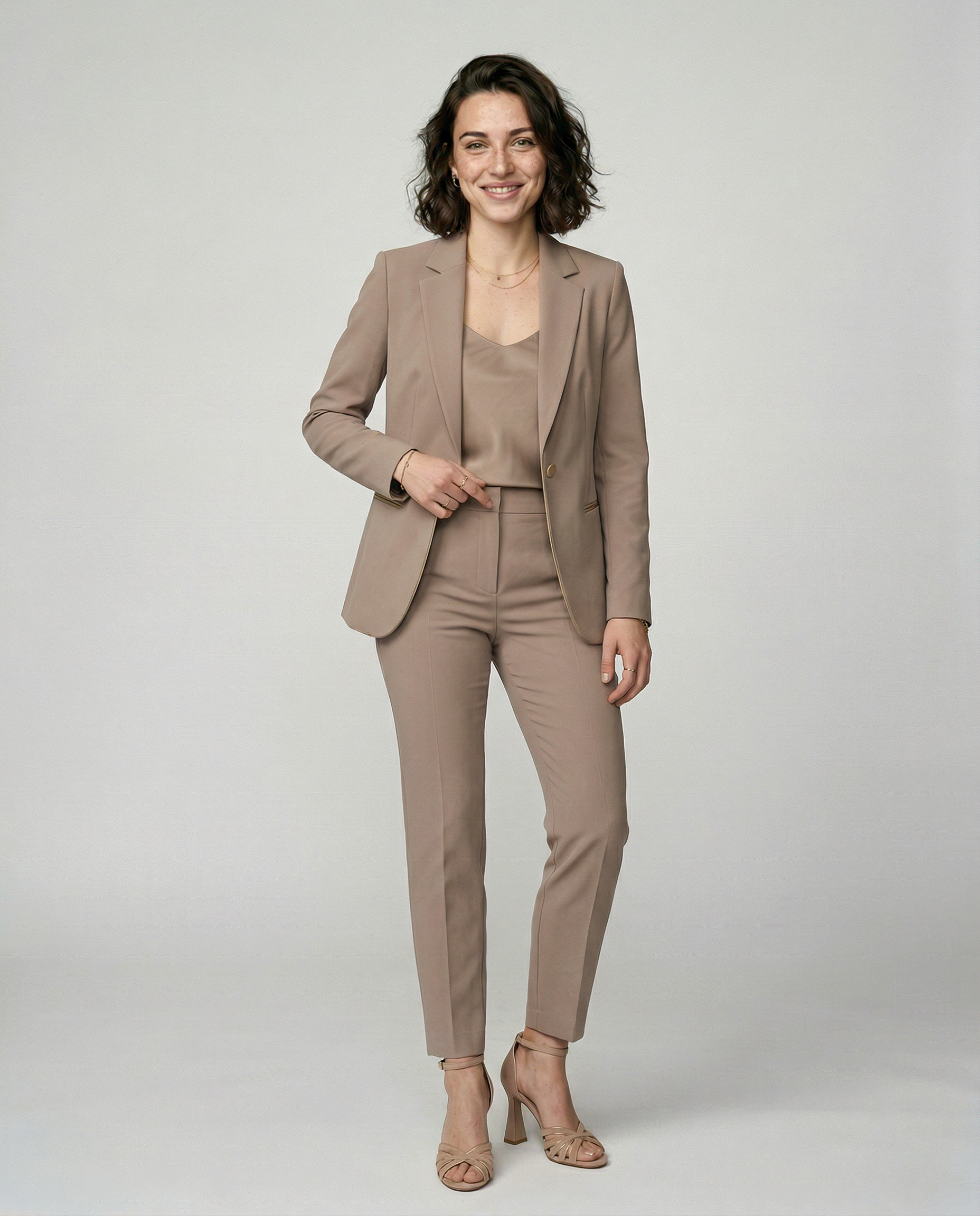 Tacones slim con punta redonda y diseño patchwork - Victoria