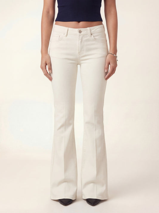 Vaqueros Amara Flare Denim - Vainilla