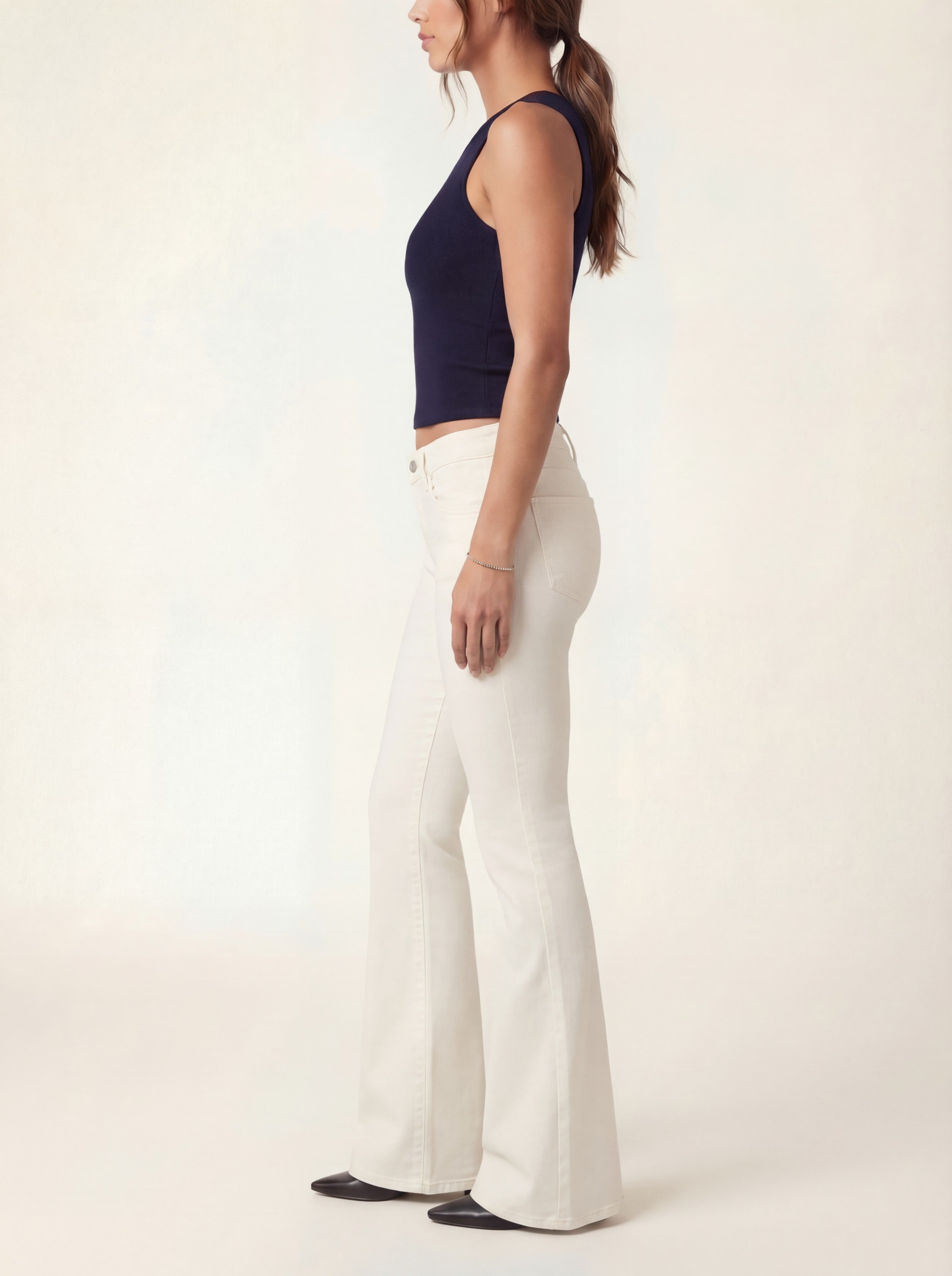 Vaqueros Amara Flare Denim - Vainilla