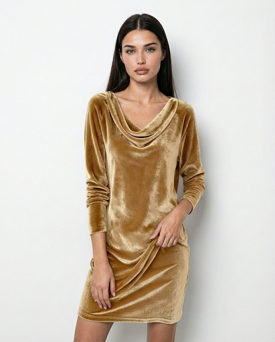 Frosina – Vestido de Terciopelo Elegante & Corte Favorecedor