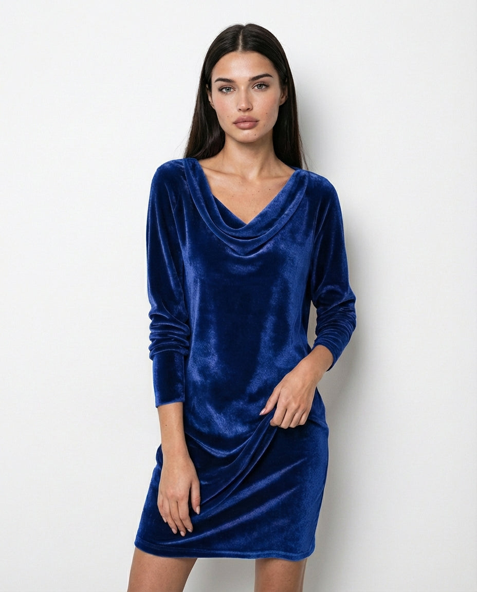 Frosina – Vestido de Terciopelo Elegante & Corte Favorecedor