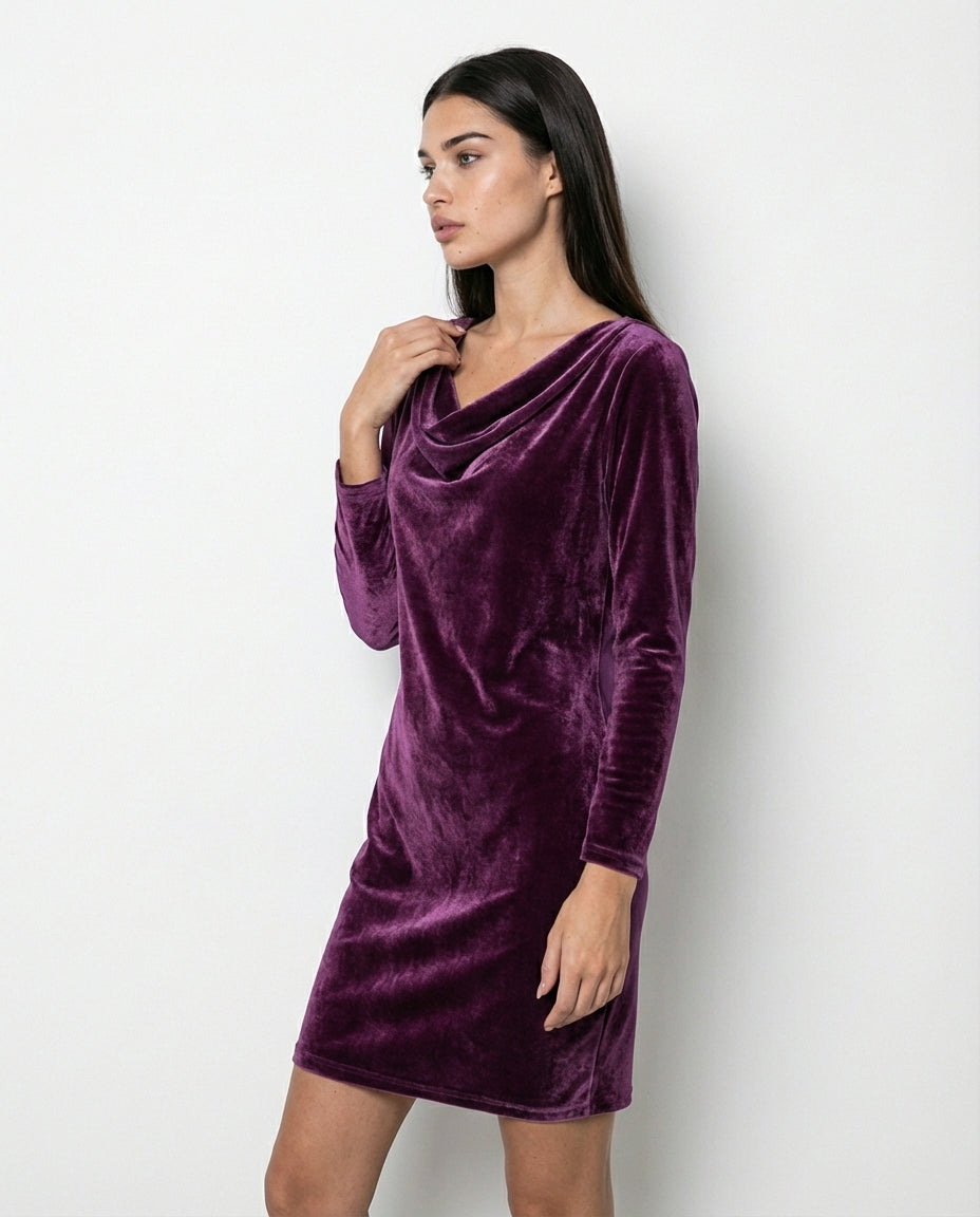 Frosina – Vestido de Terciopelo Elegante & Corte Favorecedor