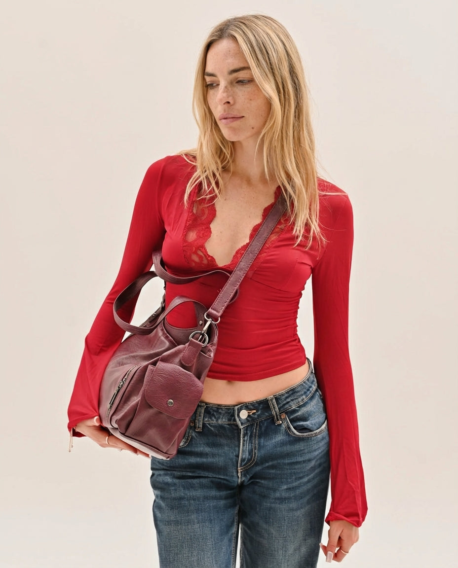 Bolso urbano It girl - Burdeos