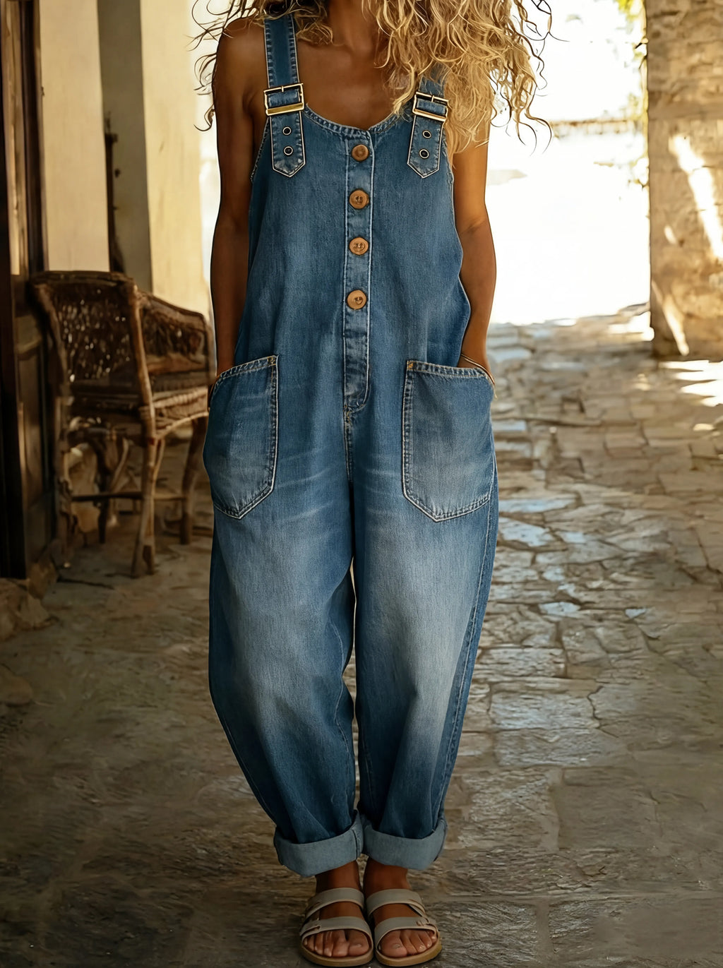 Mono vaquero casual con hebilla ajustable - Rocio