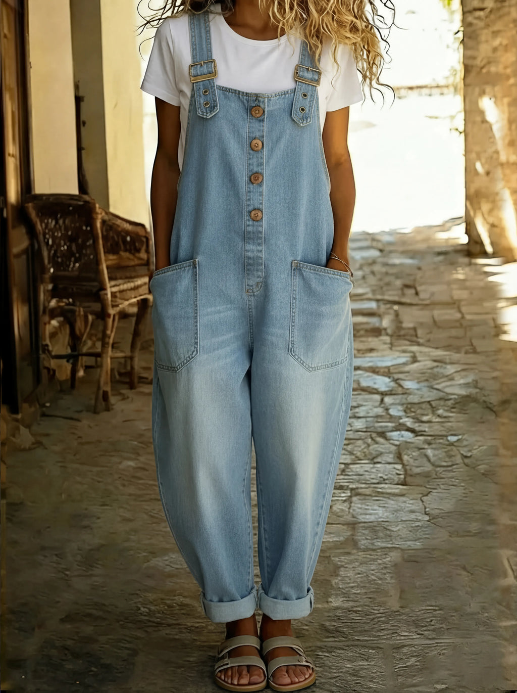 Mono vaquero casual con hebilla ajustable - Rocio