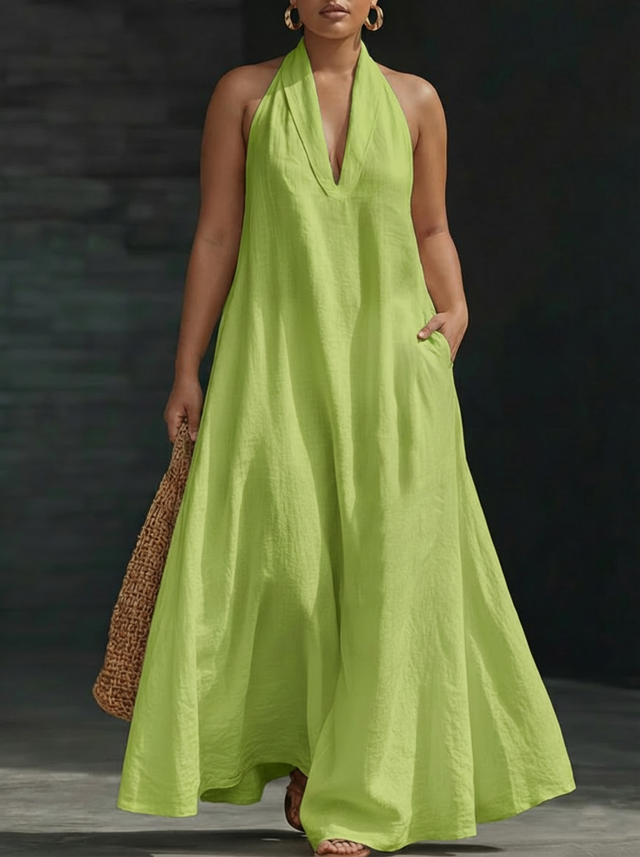 Aveline | Vestido Maxi con escote halter