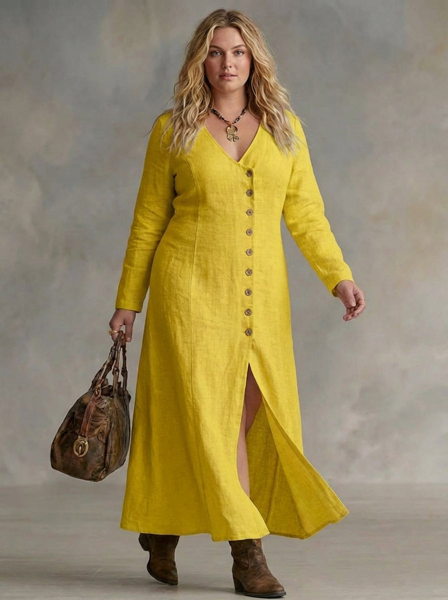 Elara | Vestido Maxi Abotonado