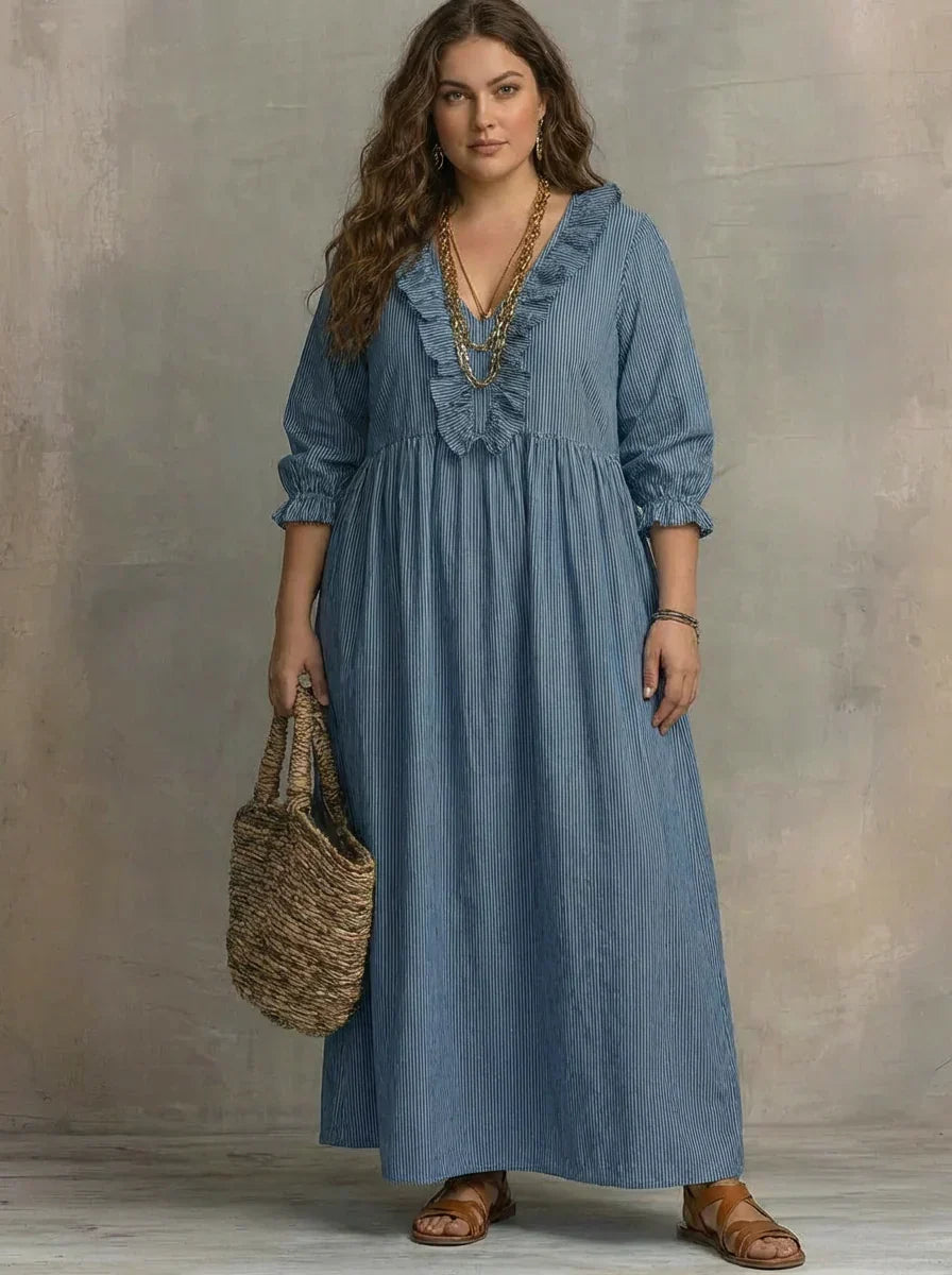 Elowen | Vestido maxi bohemio de mangas largas