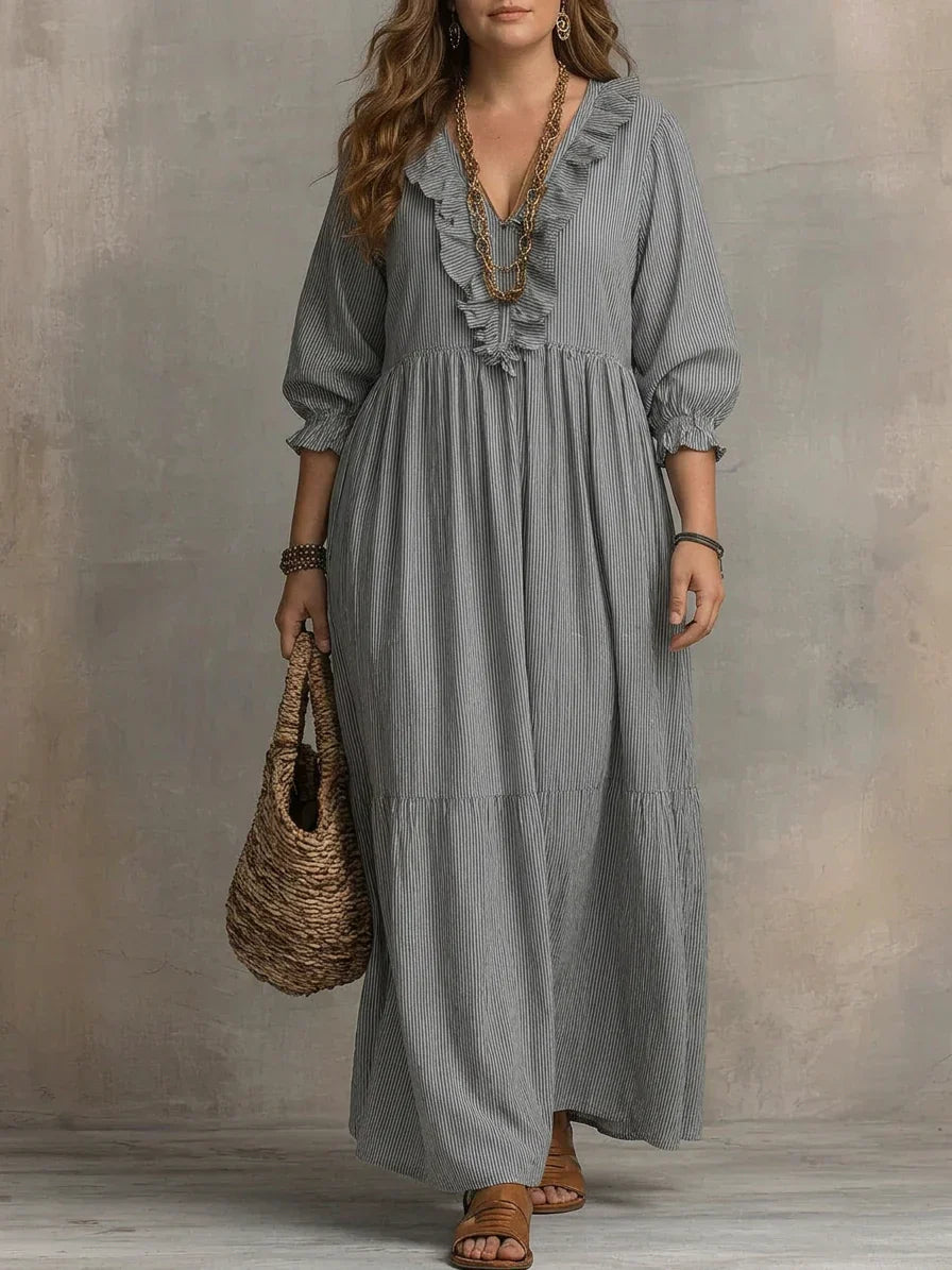 Elowen | Vestido maxi bohemio de mangas largas