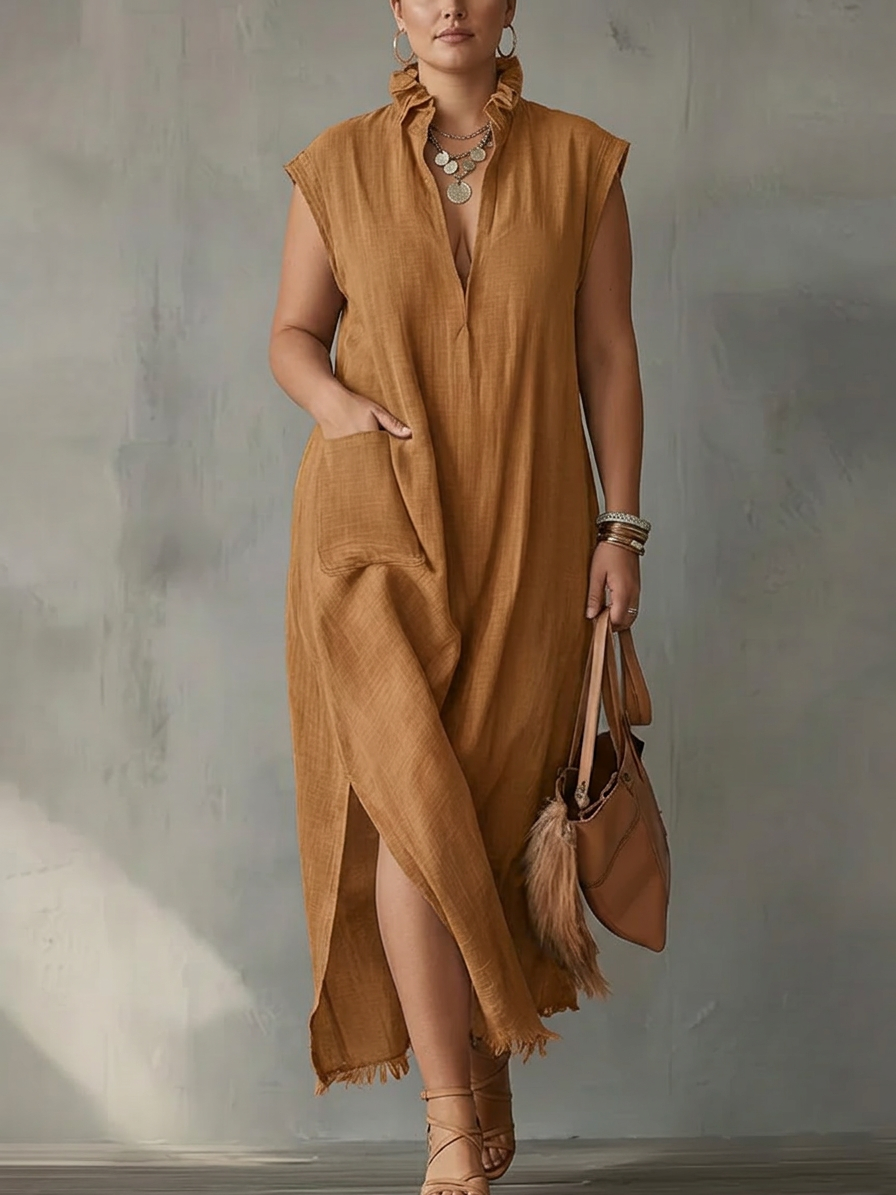 Elara | Vestido Maxi Primaveral con Volantes
