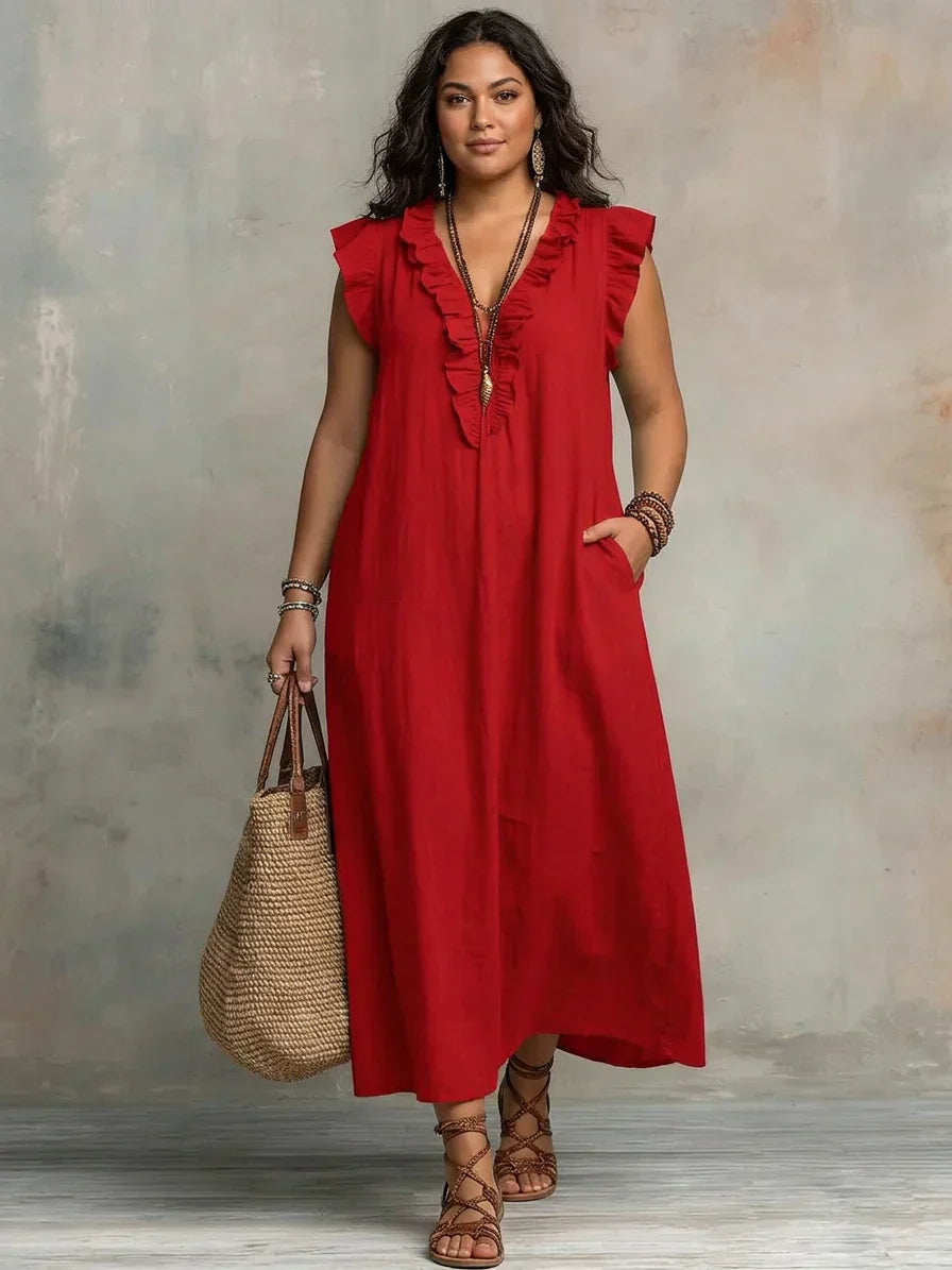 Sienna - Vestido Maxi Bohemio con Volantes