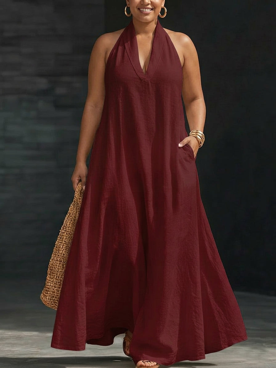 Aveline | Vestido Maxi con escote halter
