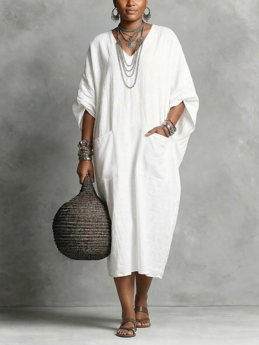 Kaia | Vestido Maxi Caftán Desenfadado