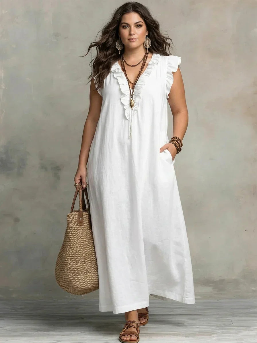 Sienna - Vestido Maxi Bohemio con Volantes